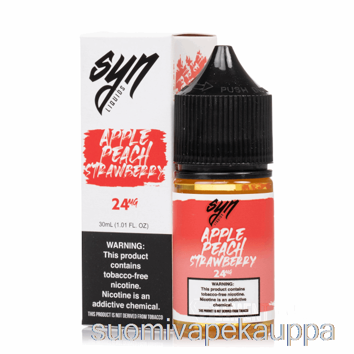 Vape Netistä Omena Persikka Mansikka - Syn Suolat - 30ml 24mg